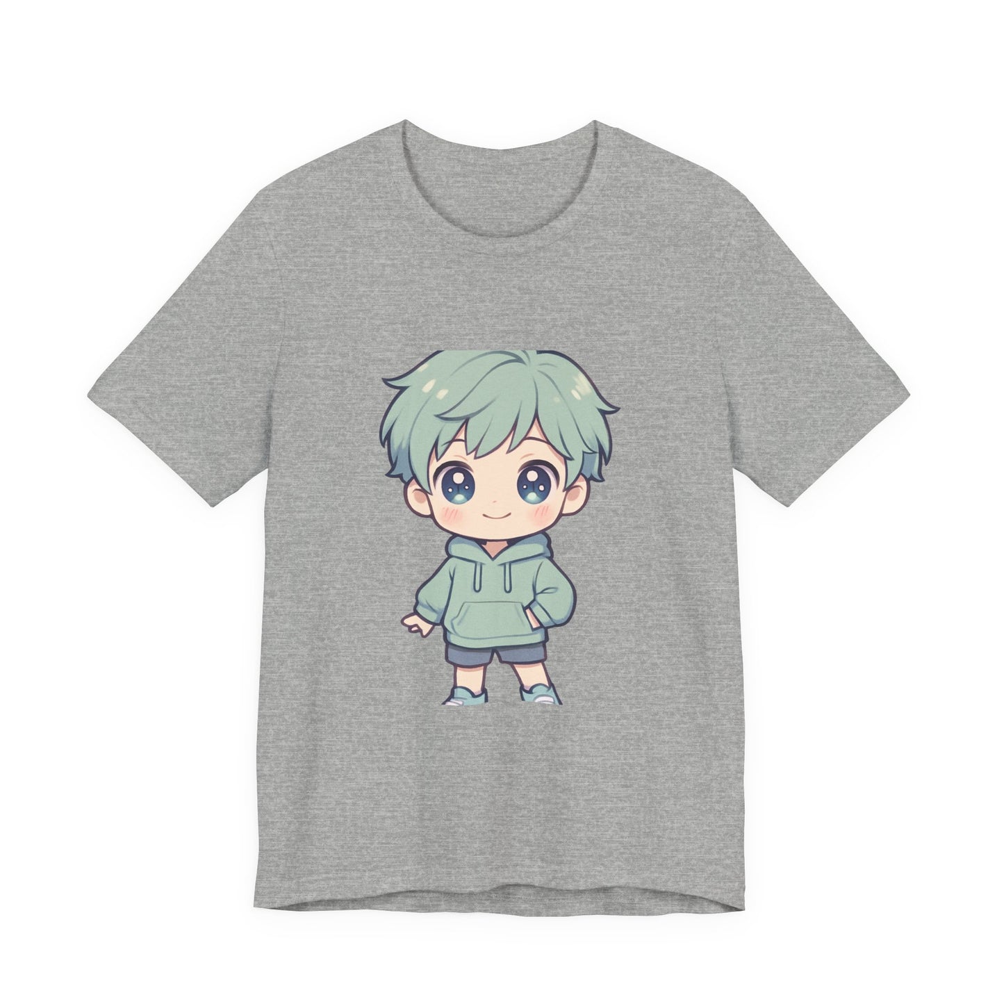 Kawaii Green-Haired Chibi Character Tee