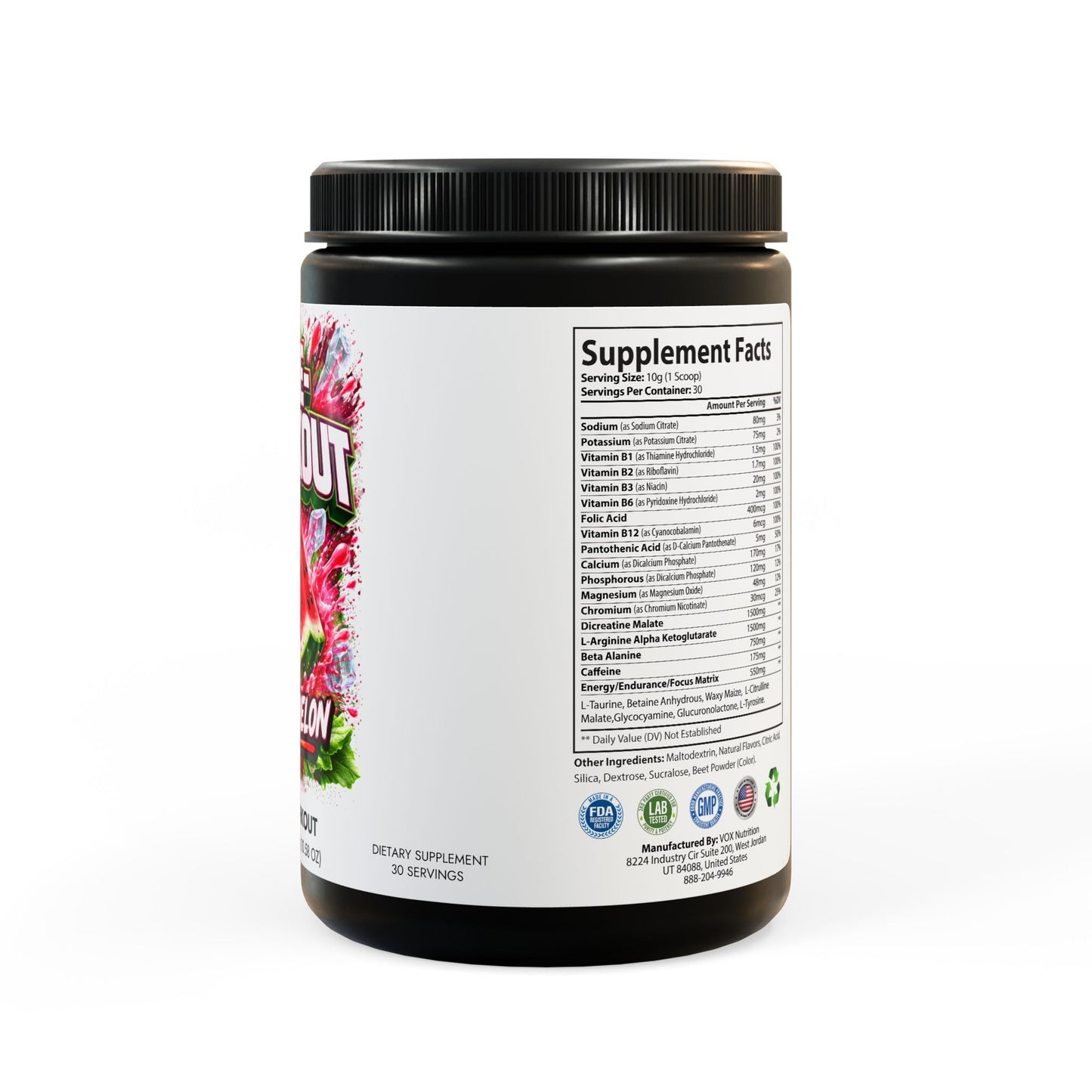 Pre-Workout Supplement, Watermelon (300g, 10.58oz)