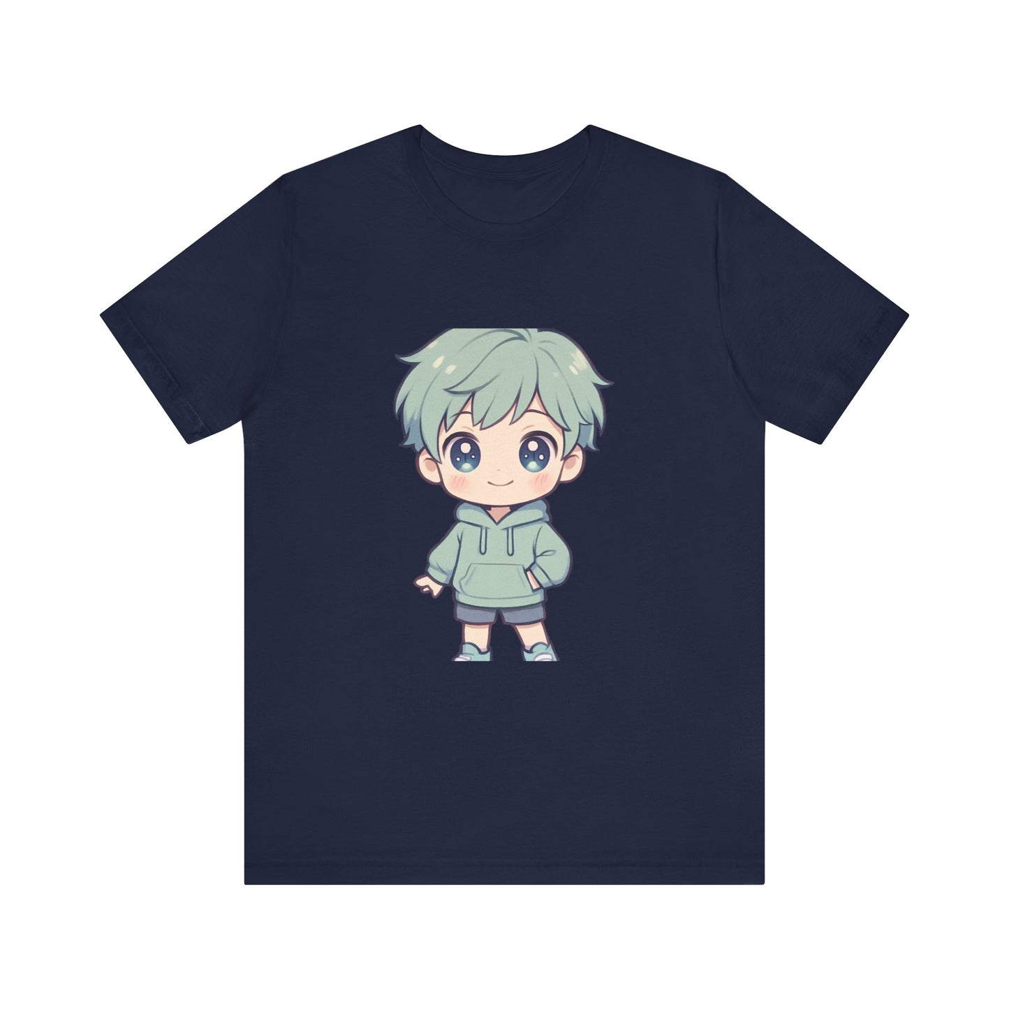 Kawaii Green-Haired Chibi Character Tee