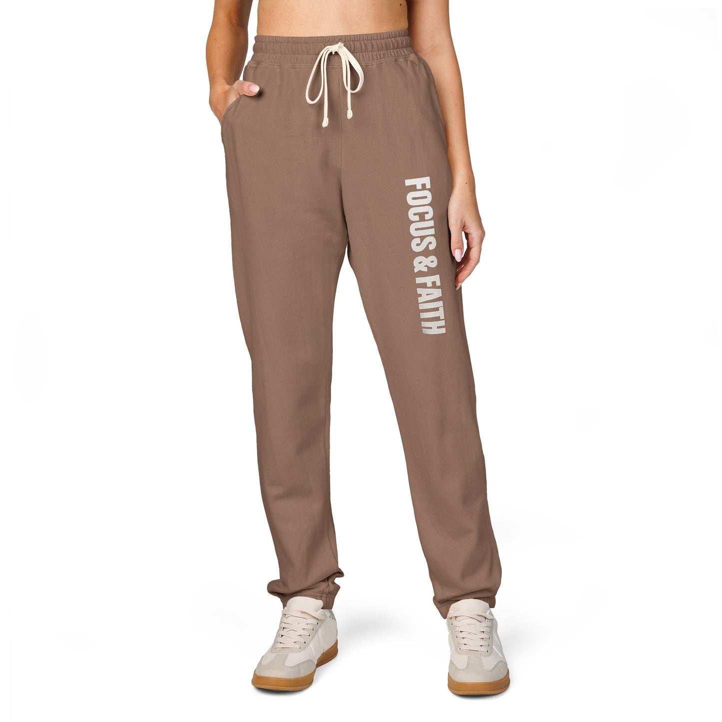 Vertical Logo Sweatpants — Garment-Dyed Fleece Joggers