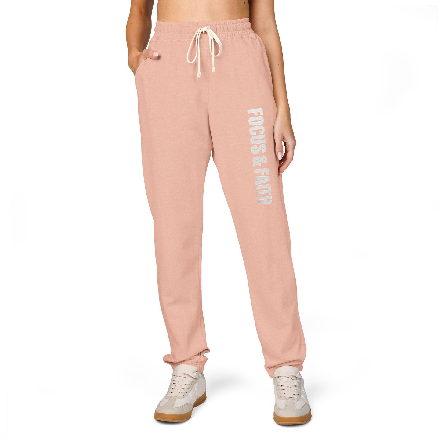 Vertical Logo Sweatpants — Garment-Dyed Fleece Joggers