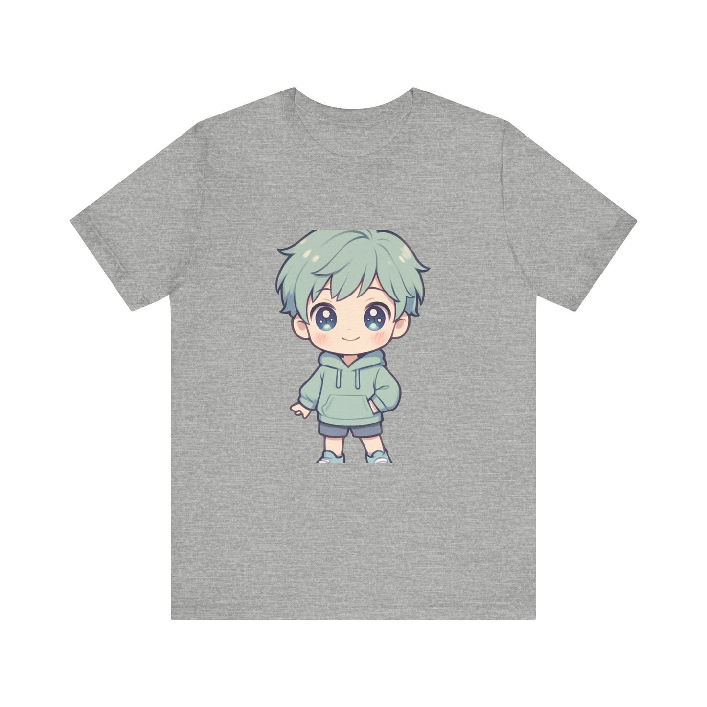 Kawaii Green-Haired Chibi Character Tee