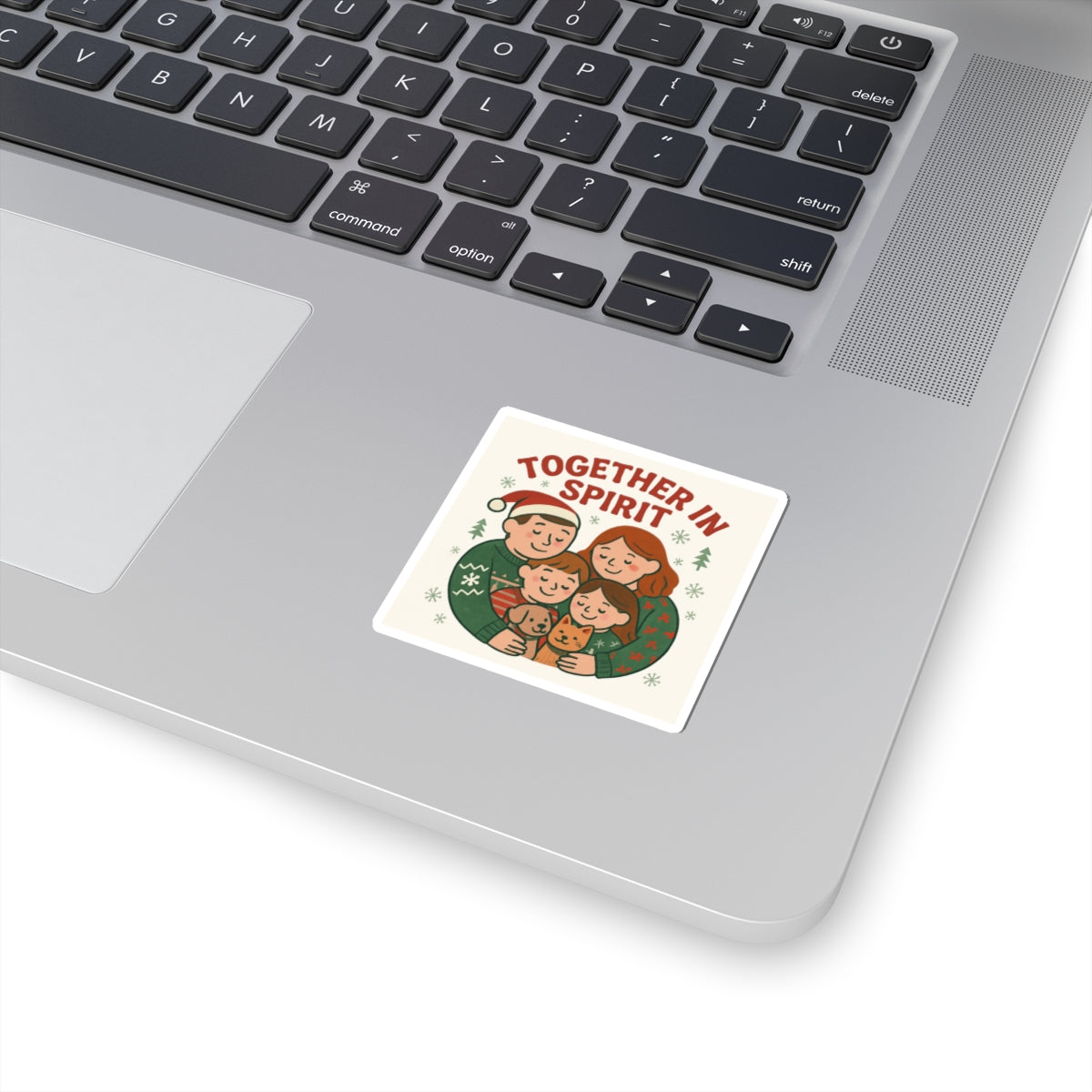 Together in Spirit Holiday Sticker — Family Christmas Kiss-Cut Decal