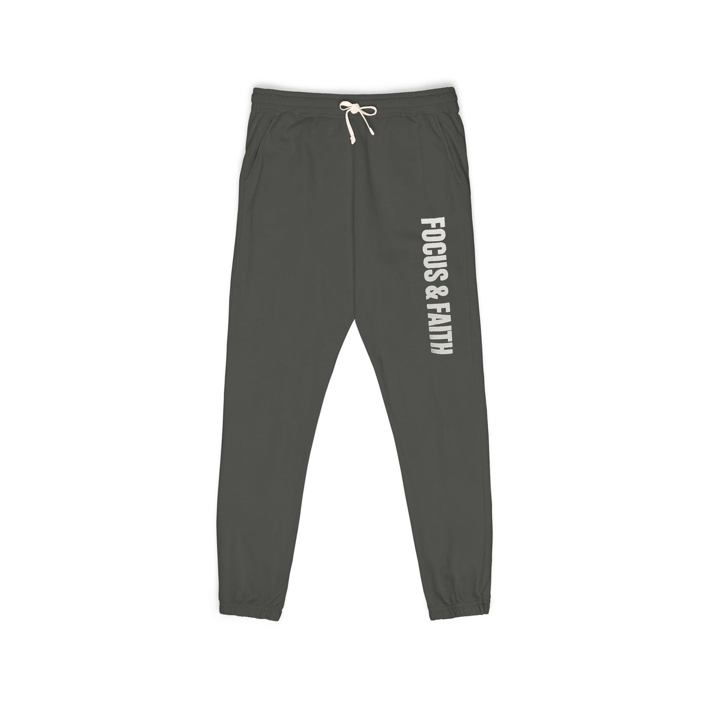 Vertical Logo Sweatpants — Garment-Dyed Fleece Joggers