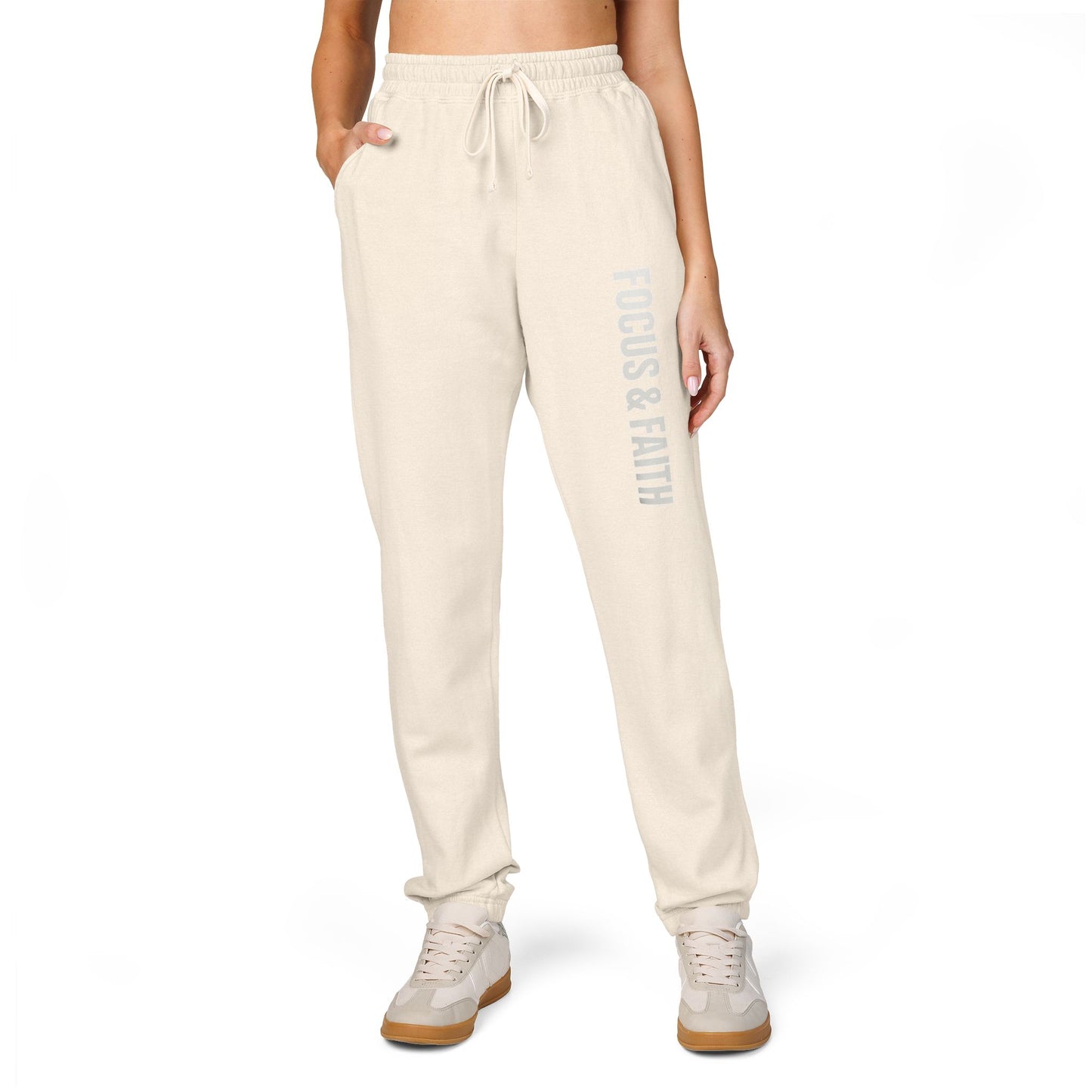 Vertical Logo Sweatpants — Garment-Dyed Fleece Joggers