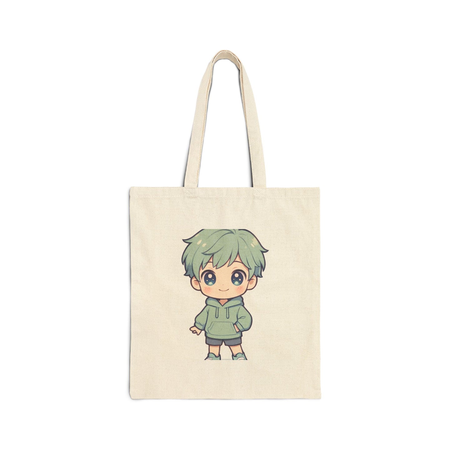 Cute Green-Haired Chibi Tote Bag - Anime Kawaii Shopper