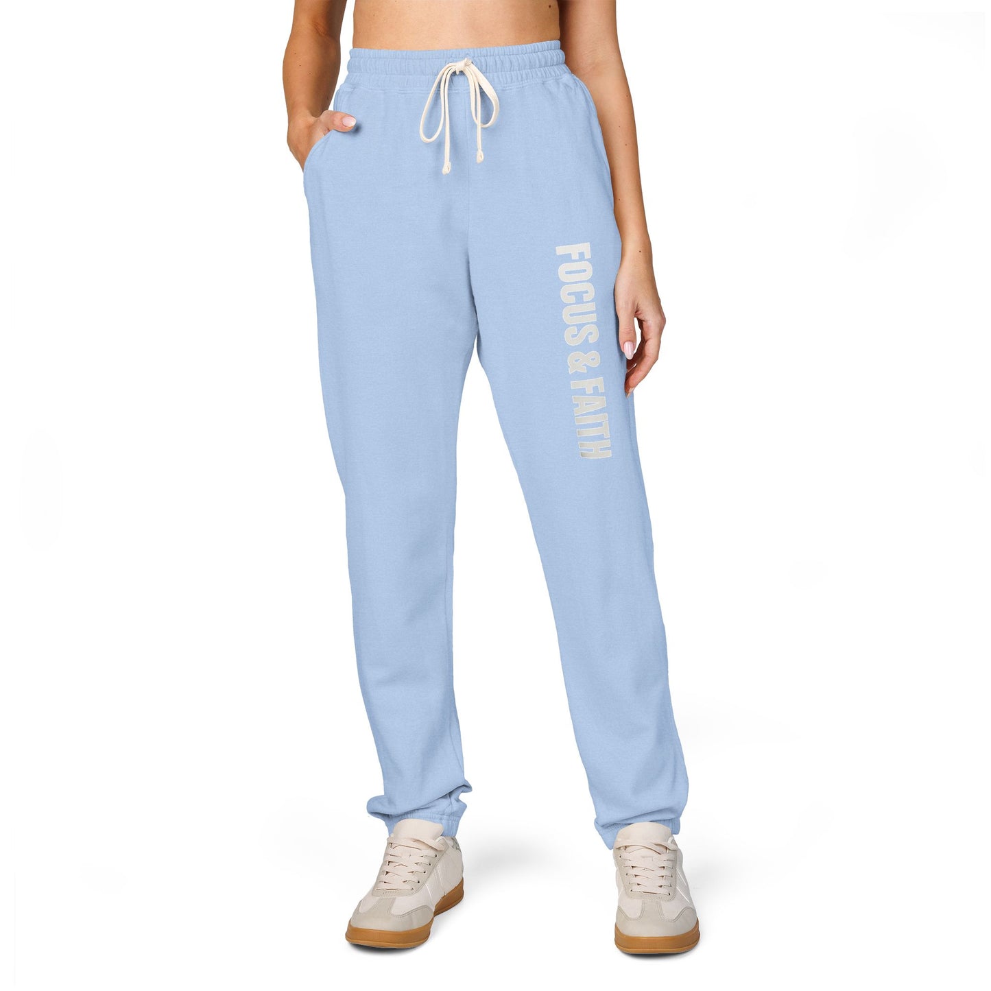 Vertical Logo Sweatpants — Garment-Dyed Fleece Joggers