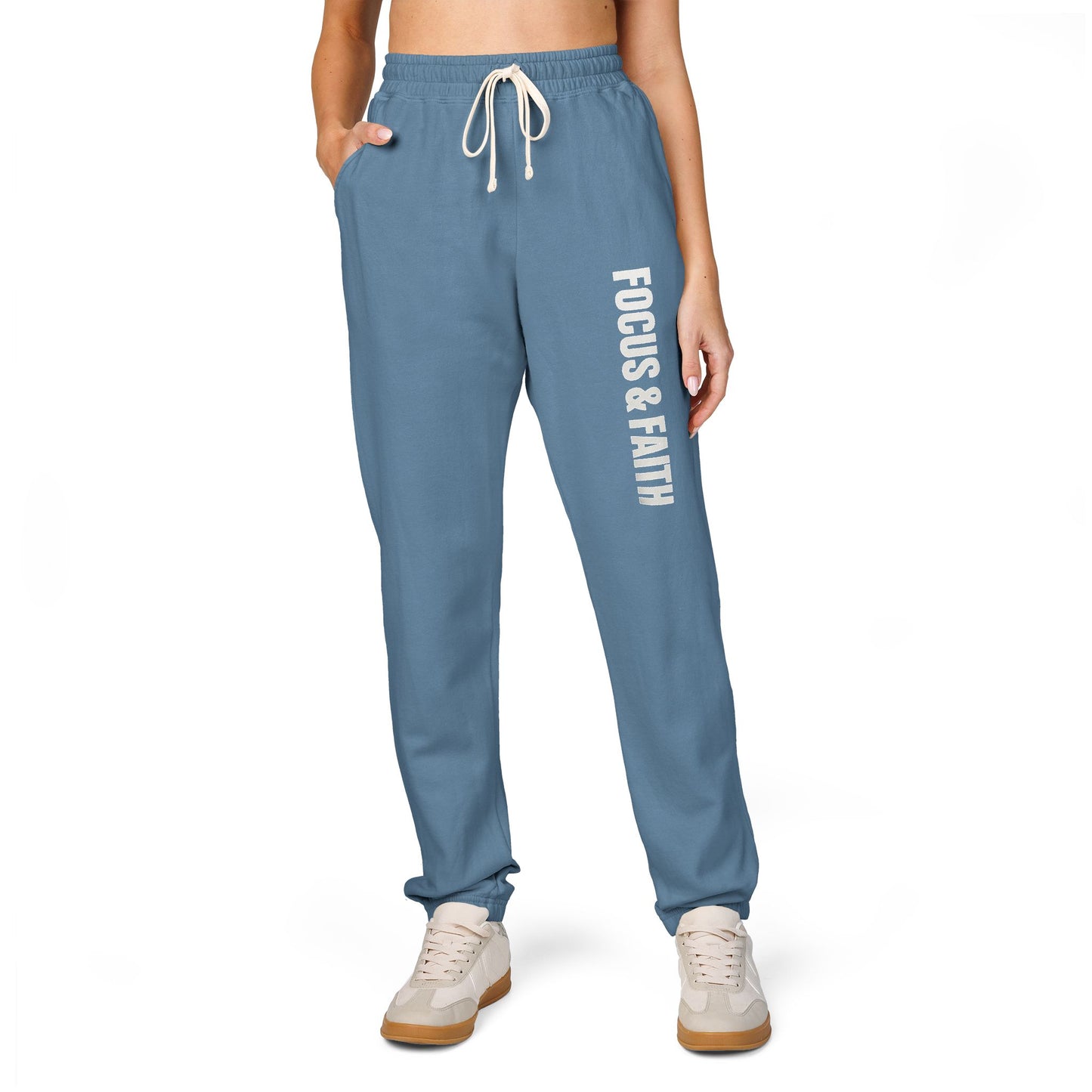 Vertical Logo Sweatpants — Garment-Dyed Fleece Joggers