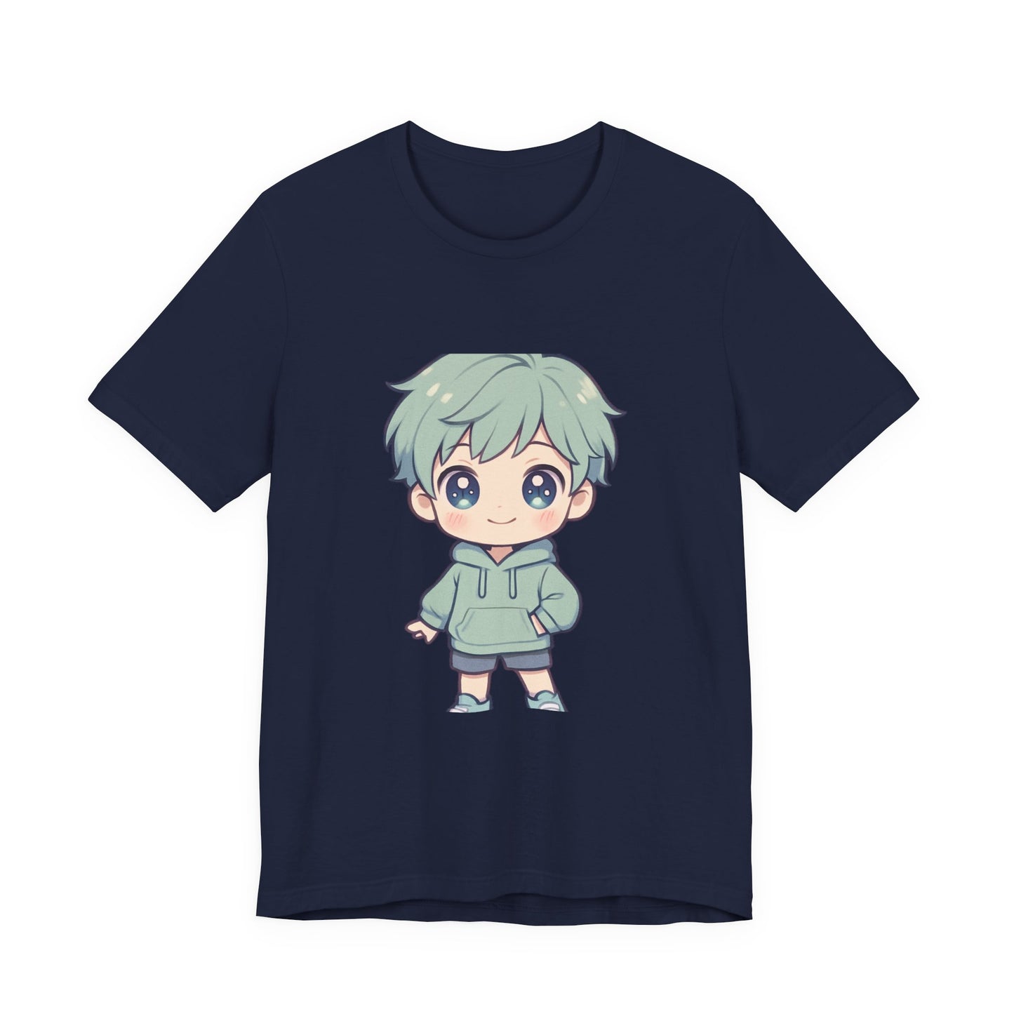 Kawaii Green-Haired Chibi Character Tee