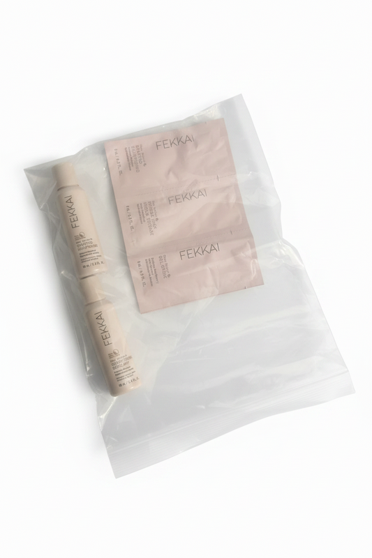 FEKKAI Luxury Hair Travel Mini Set – Shampoo, Mask & Styling Essentials