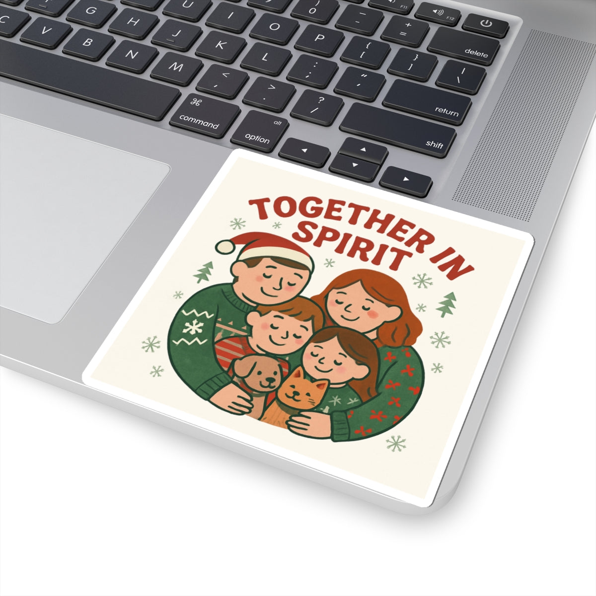 Together in Spirit Holiday Sticker — Family Christmas Kiss-Cut Decal